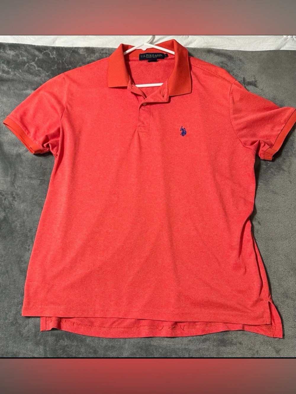 U.S. Polo Assn. Red Polo with Blue Logo